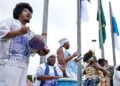 Em comemoração ao Dia da Consciência Negra, grupos fazem homenagens junto ao Monumento a Zumbi dos Palmares, no Rio de Janeiro. 

Foto: Tânia Rêgo / Agência Brasil