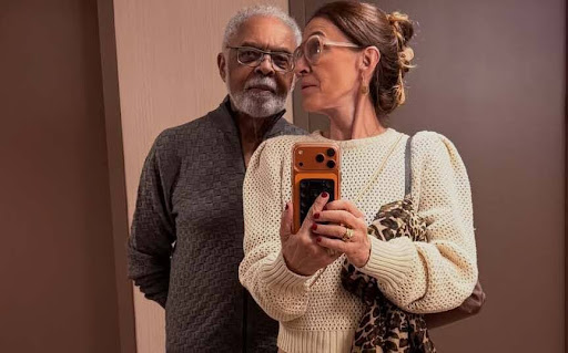 Gilberto com sua esposa, Flora.
Foto: Instagram (@gilbertogil)